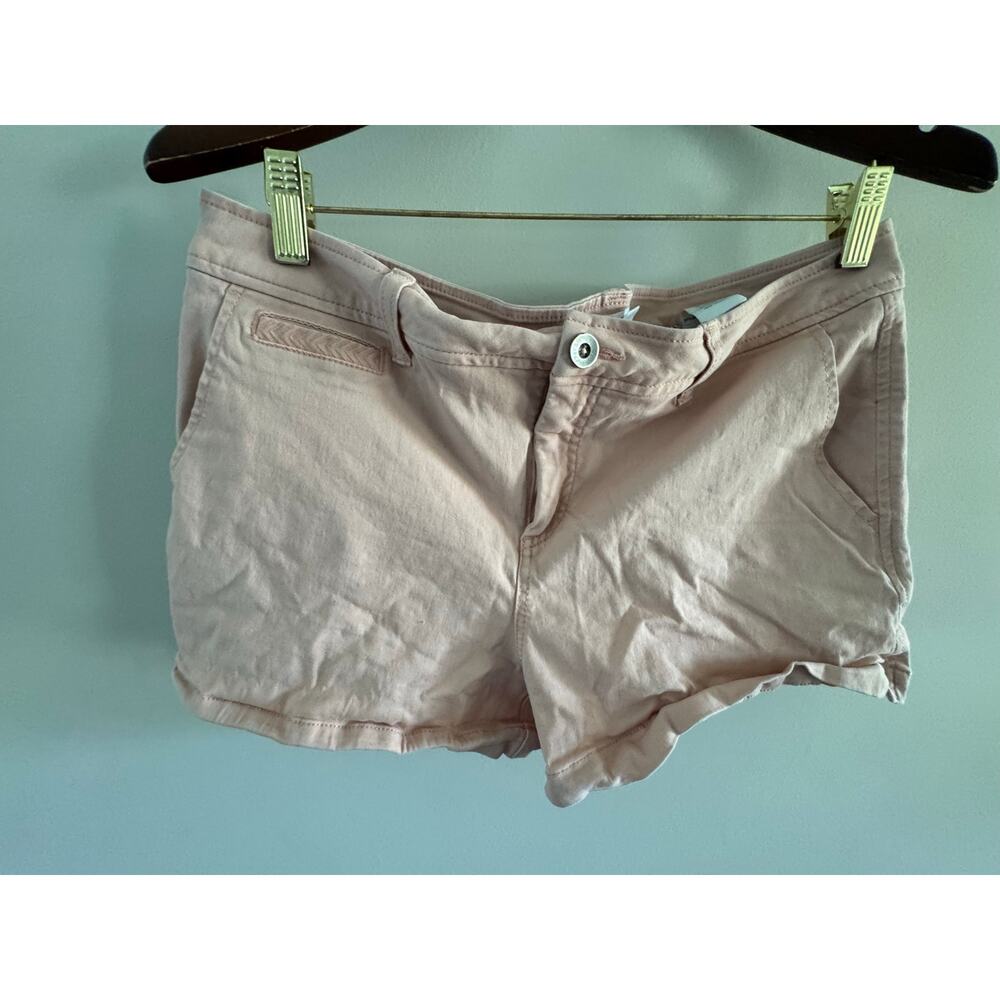 Market & Spruce Women’s Size 12 Blush Pink Cuffed Chino Shorts Casual Summer